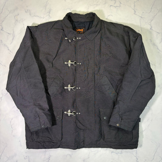 Schott NYC Fireman Toggle Jacket 90s Metal Vintage