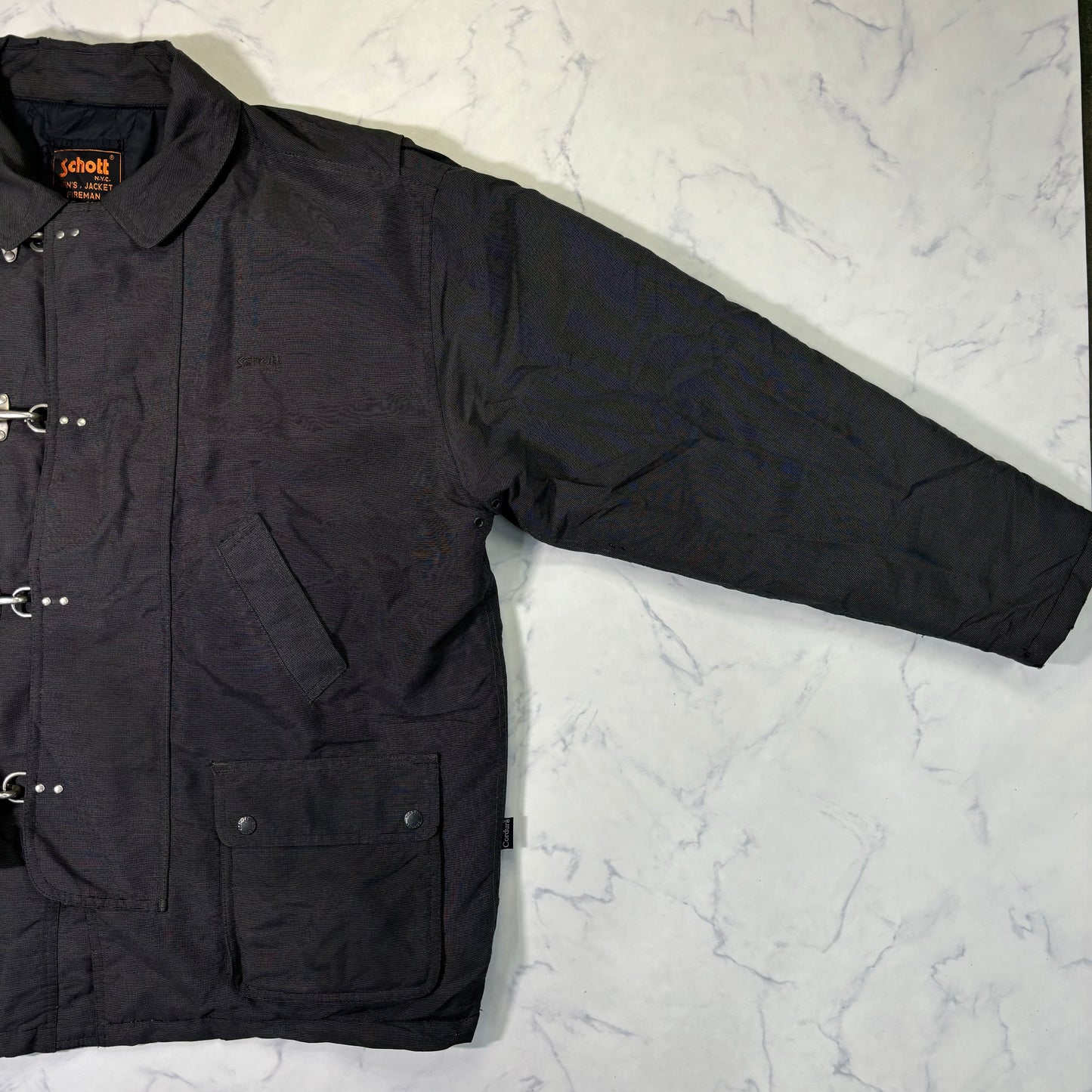 Schott NYC Fireman Toggle Jacket 90s Metal Vintage