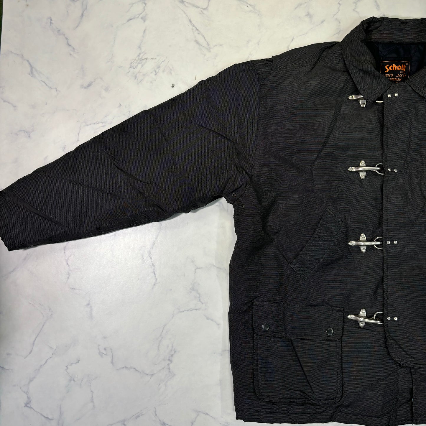 Schott NYC Fireman Toggle Jacket 90s Metal Vintage