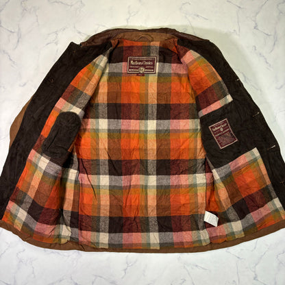 Marlboro Classics Canvas Work Jacket 90s Leather Collar Small Vintage