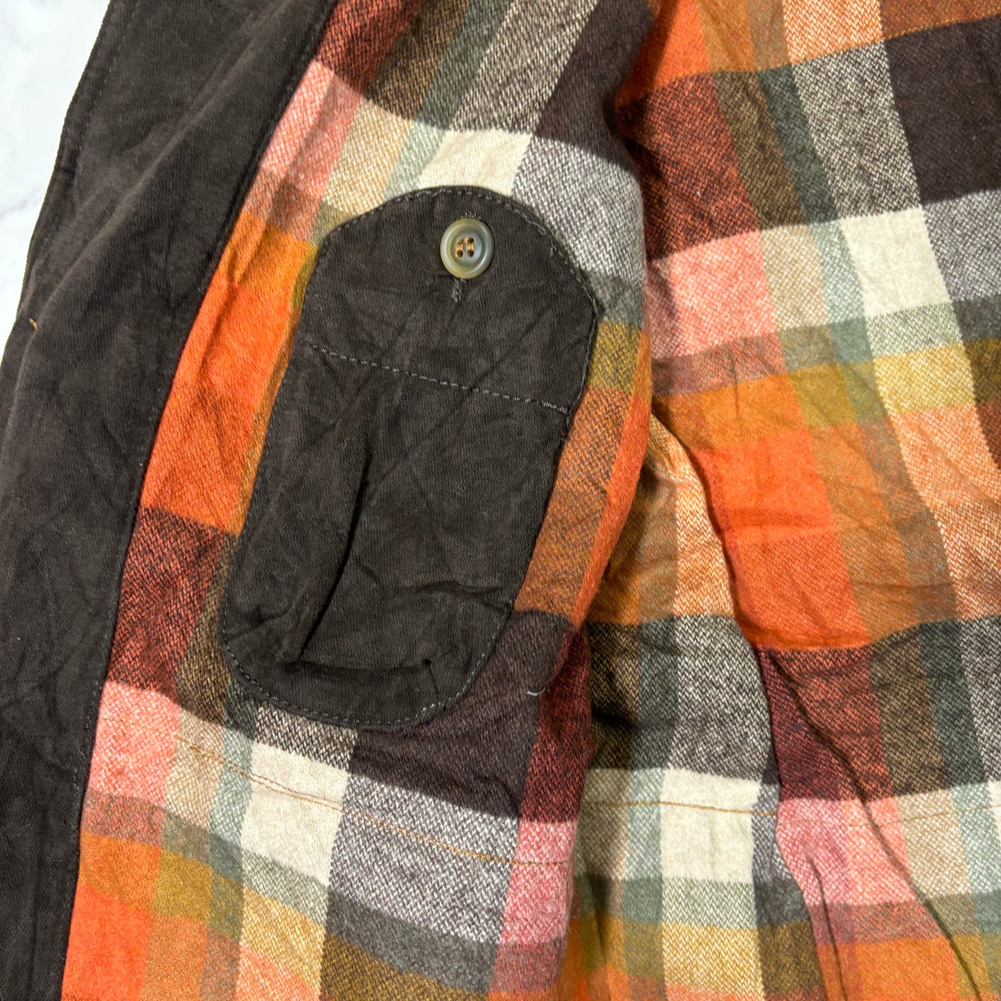Marlboro Classics Canvas Work Jacket 90s Leather Collar Small Vintage
