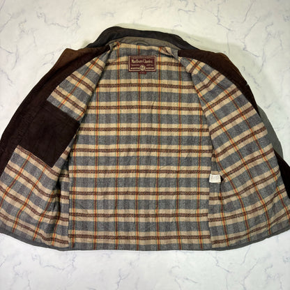 Marlboro Classics Canvas Work Jacket 90s Leather Collar XL Vintage