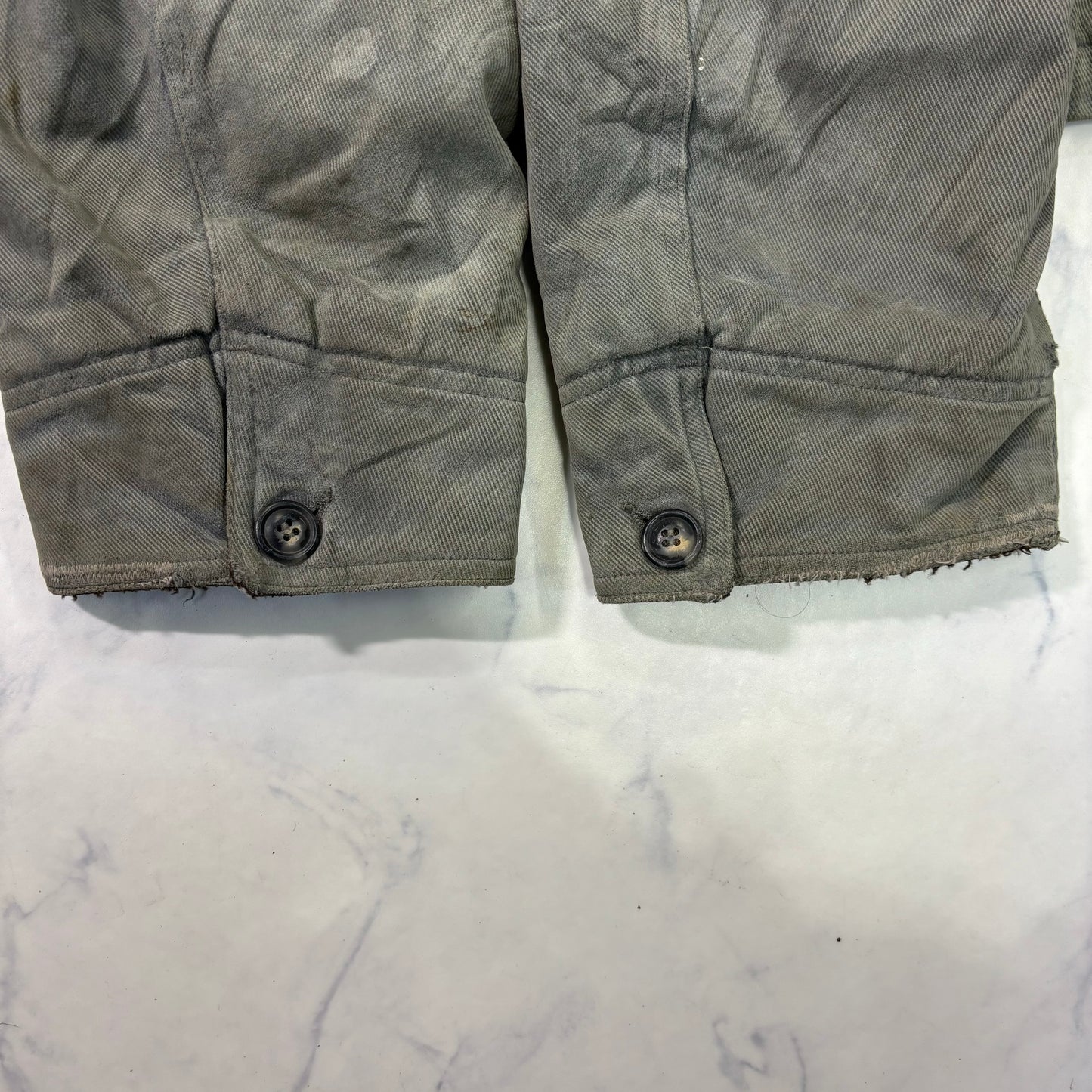 Marlboro Classics Canvas Work Jacket 90s Leather Collar XL Vintage