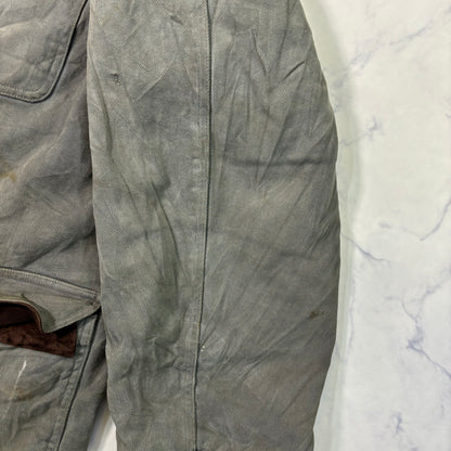 Marlboro Classics Canvas Work Jacket 90s Leather Collar XL Vintage