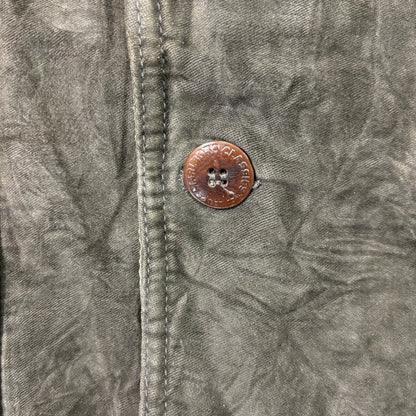 Marlboro Classics Canvas Work Jacket 90s Leather Collar XL Vintage