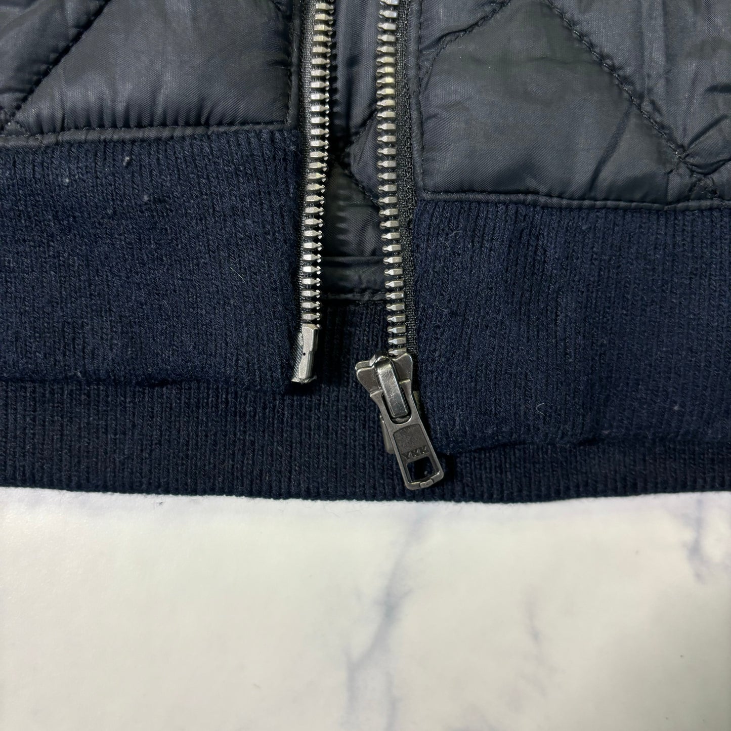 L.L.Bean Quilted Bomber Jacket Black L