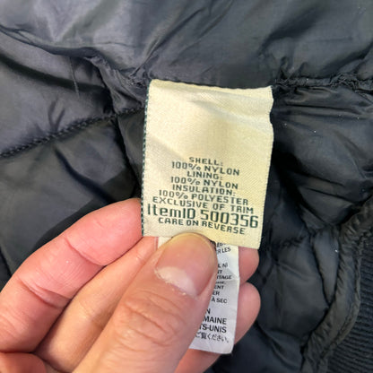 L.L.Bean Quilted Bomber Jacket Black L