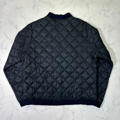 L.L.Bean Quilted Bomber Jacket Black L