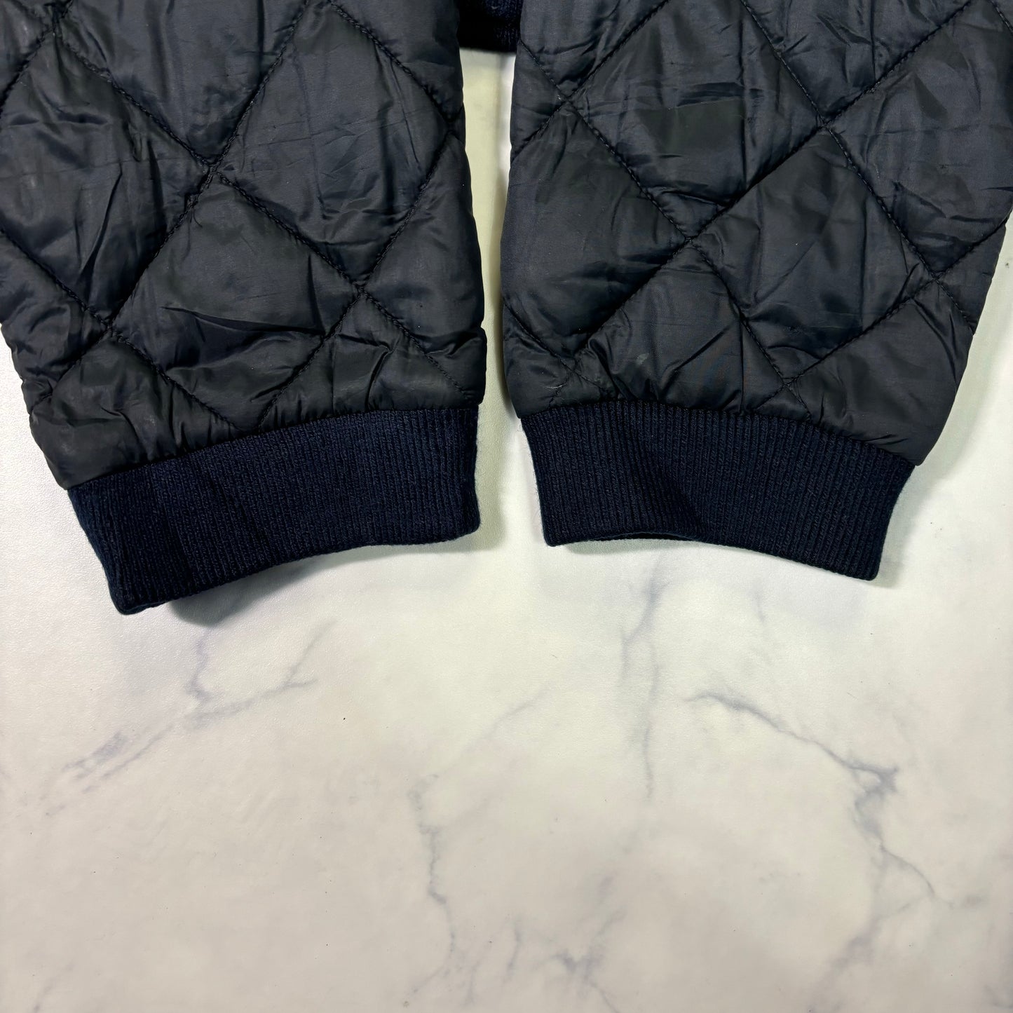 L.L.Bean Quilted Bomber Jacket Black L