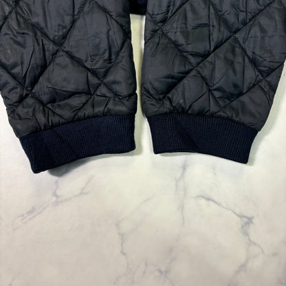 L.L.Bean Quilted Bomber Jacket Black L