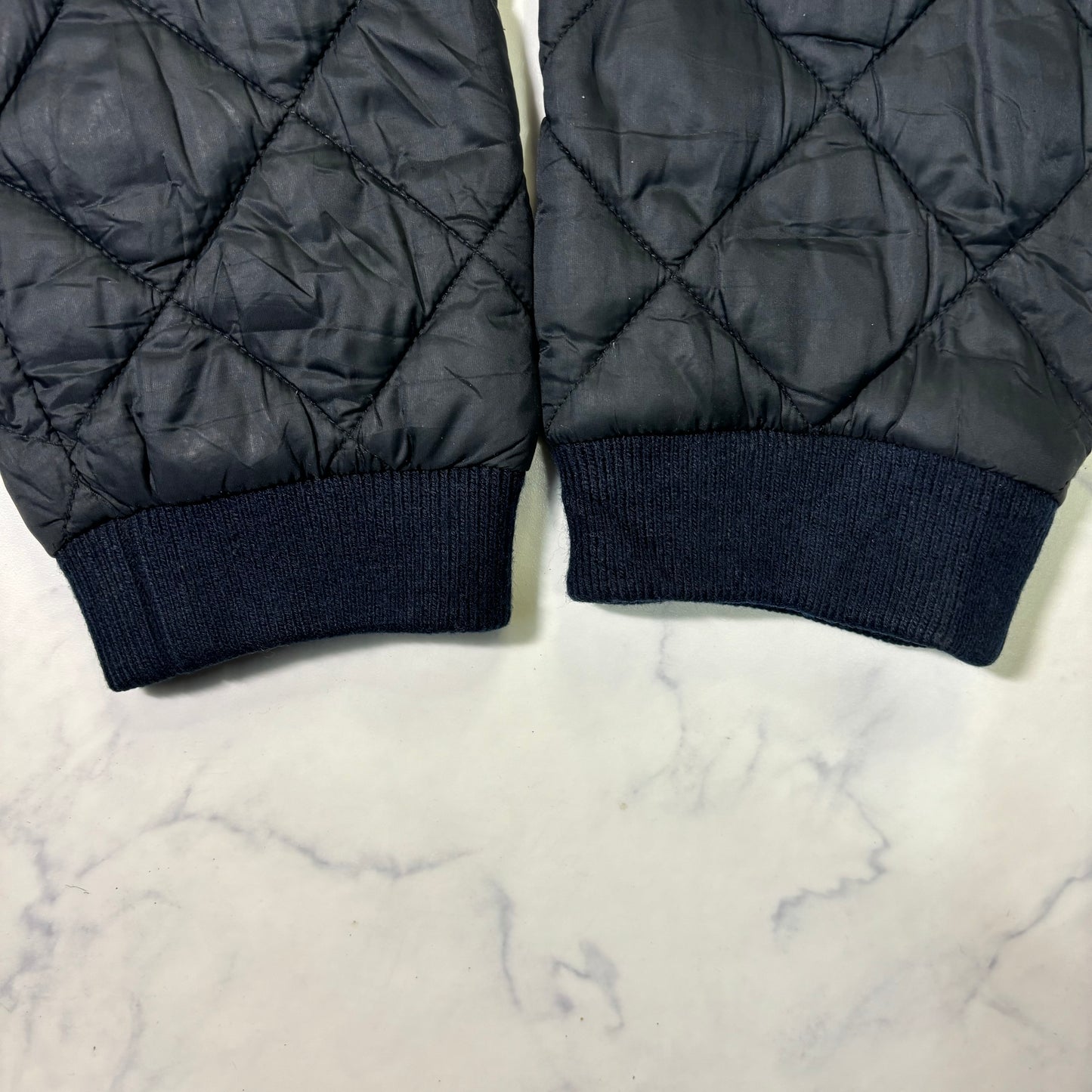 L.L.Bean Quilted Bomber Jacket Black L
