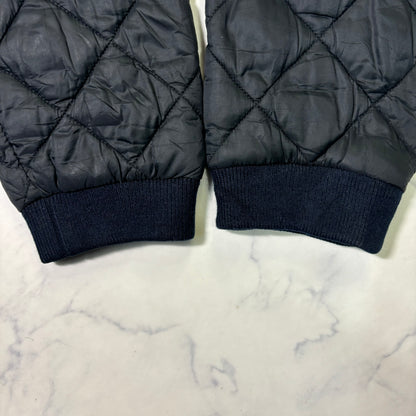 L.L.Bean Quilted Bomber Jacket Black L