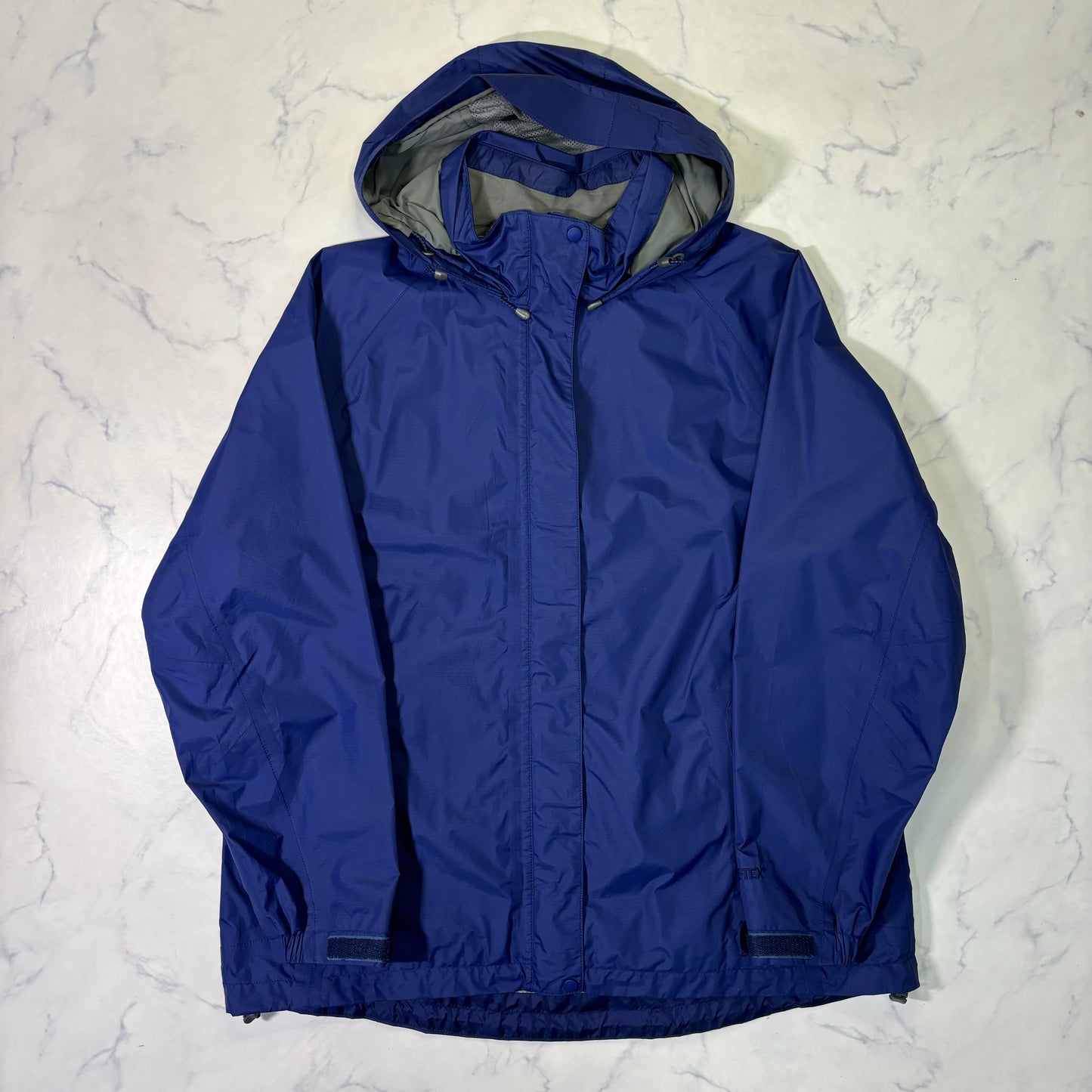 L.L.Bean Hooded Waterproof Shell Jacket Blue XL