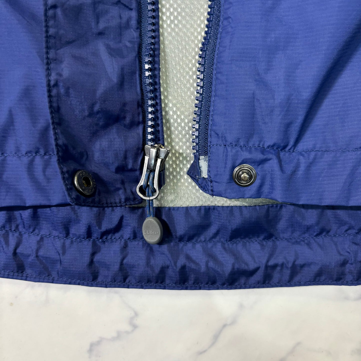 L.L.Bean Hooded Waterproof Shell Jacket Blue XL