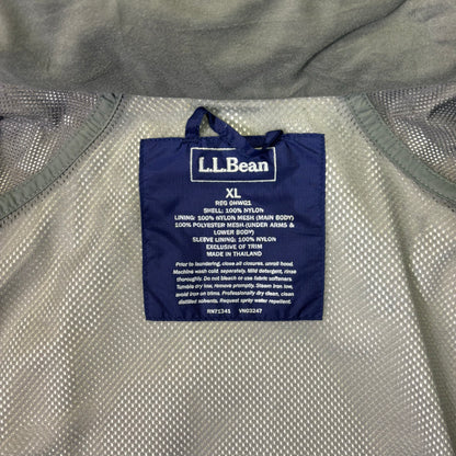 L.L.Bean Hooded Waterproof Shell Jacket Blue XL