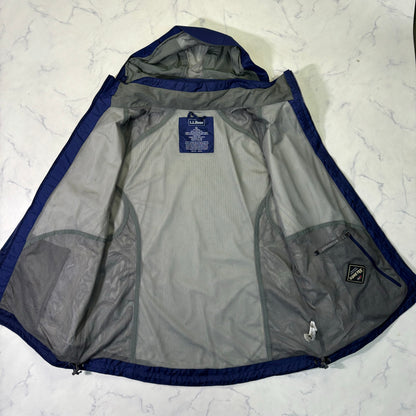 L.L.Bean Hooded Waterproof Shell Jacket Blue XL