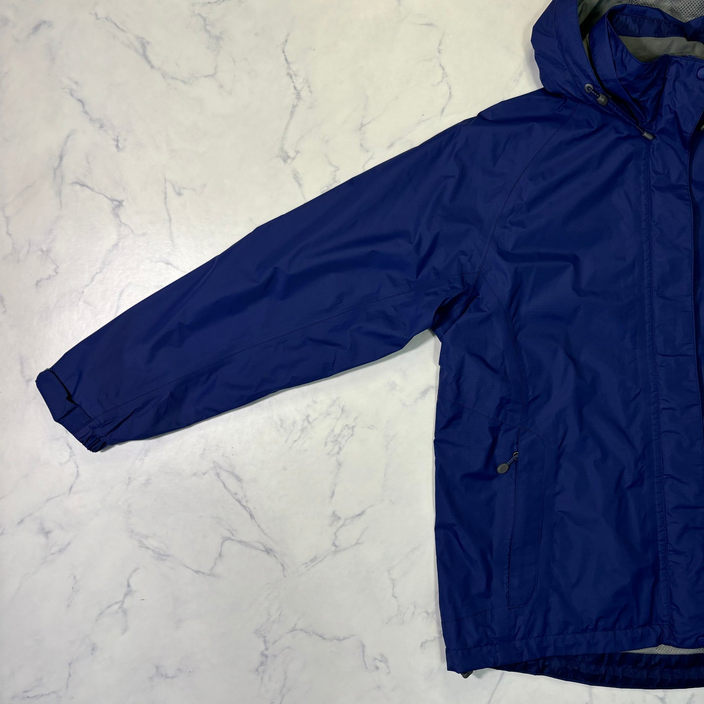 L.L.Bean Hooded Waterproof Shell Jacket Blue XL
