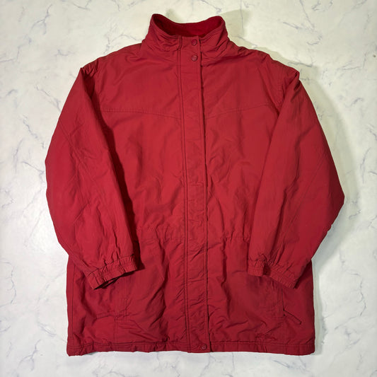 L.L.Bean Insulated Field Coat Red Women's XL 90s