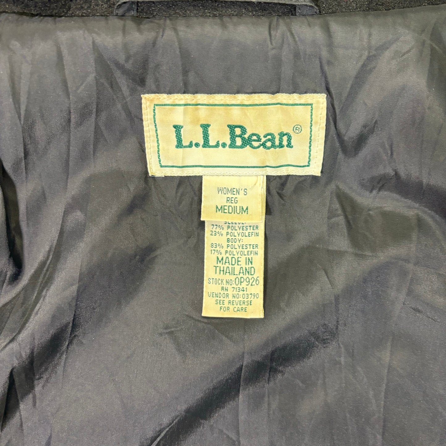 L.L.Bean Insulated Mountain Parka Jacket Blue Women's M 90s