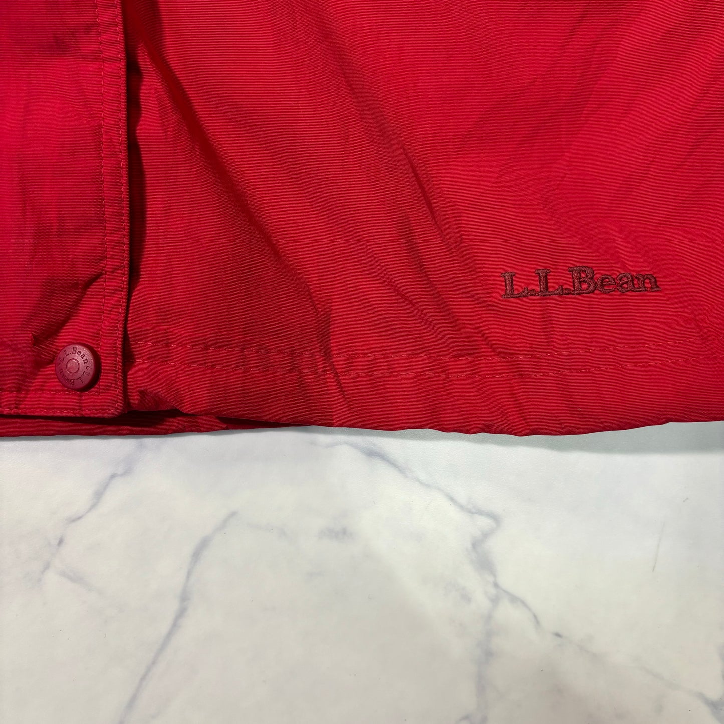 L.L.Bean Hooded Outdoor Shell Jacket Red Women's S 90s
