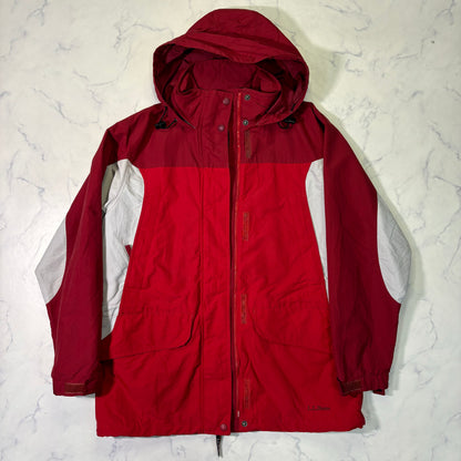 L.L.Bean Hooded Outdoor Shell Jacket Red Women's S 90s