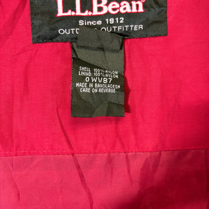 L.L.Bean Hooded Outdoor Shell Jacket Red Women's S 90s