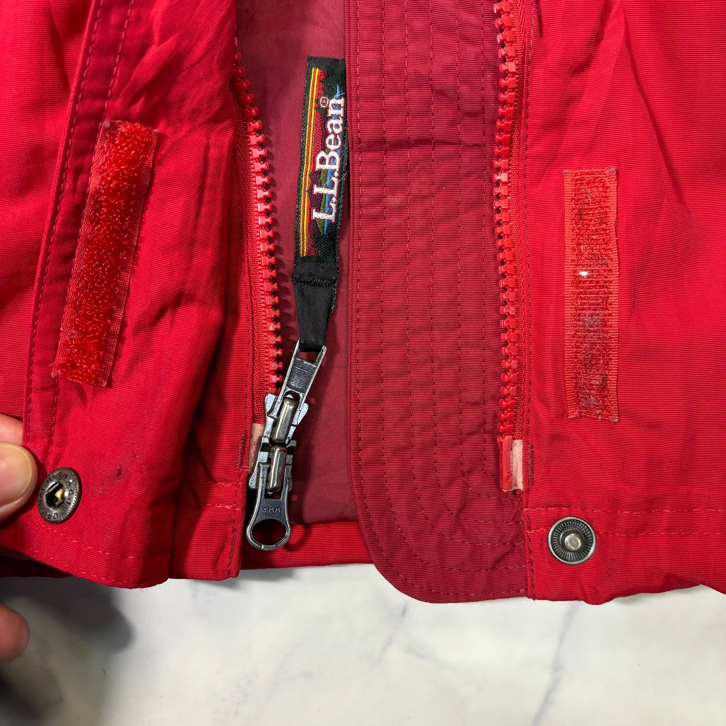 L.L.Bean Hooded Outdoor Shell Jacket Red Women's S 90s