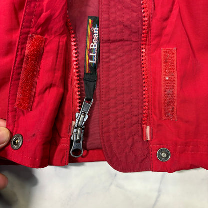 L.L.Bean Hooded Outdoor Shell Jacket Red Women's S 90s