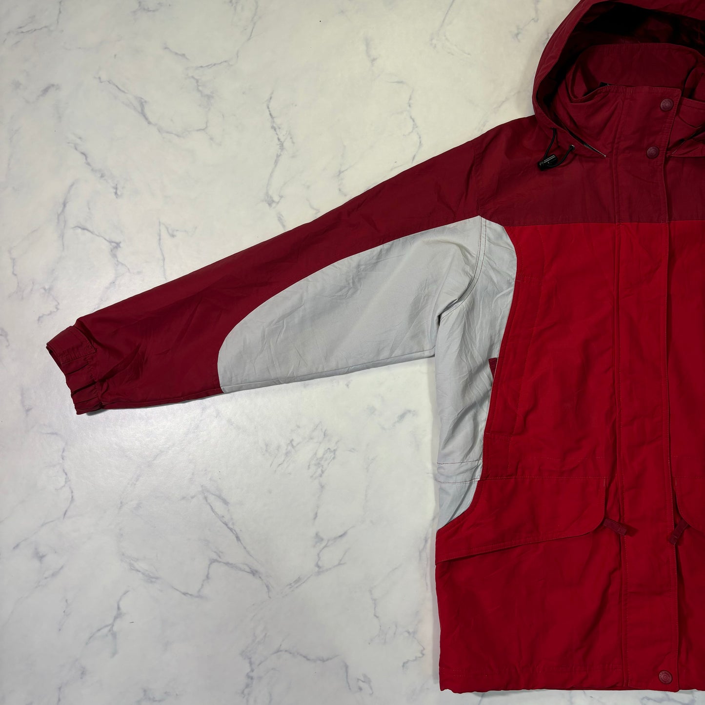 L.L.Bean Hooded Outdoor Shell Jacket Red Women's S 90s