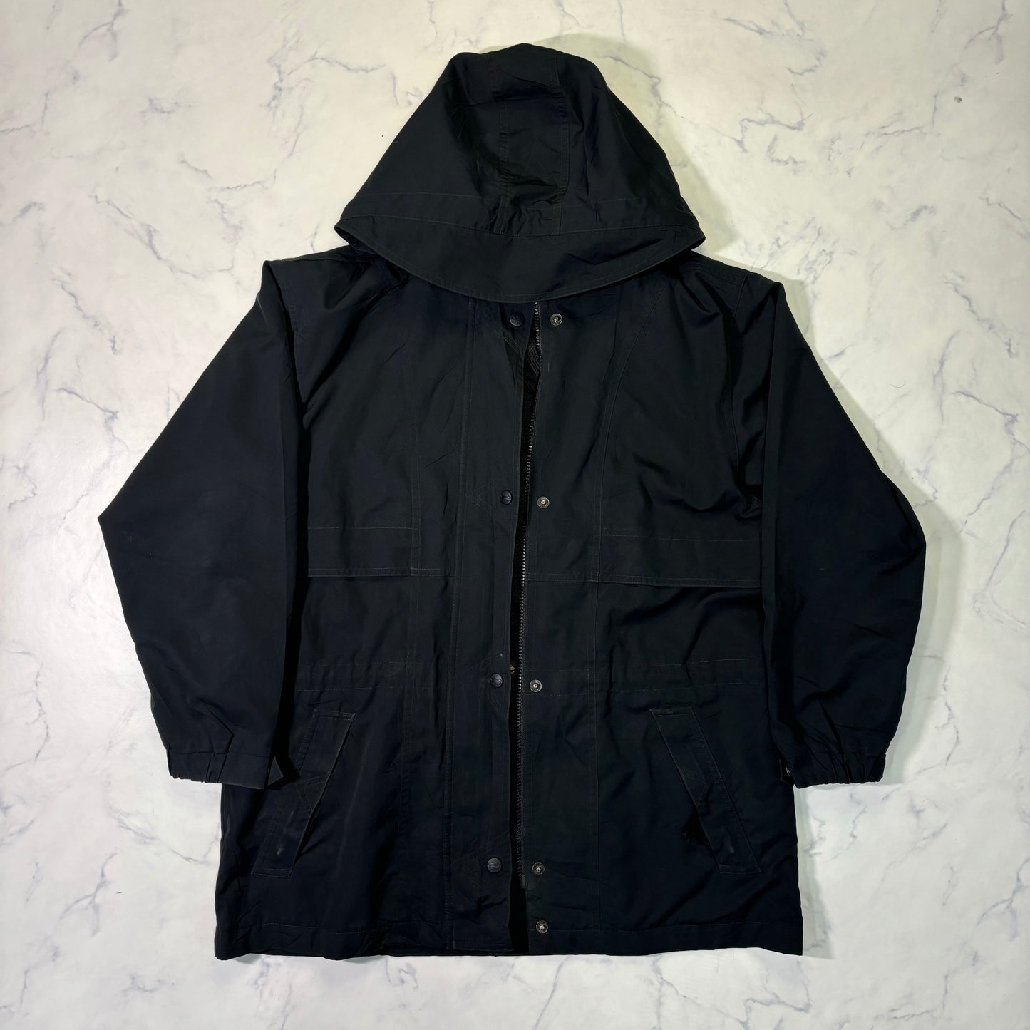 L.L.Bean Hooded Long Parka Jacket Black Women's M 90s