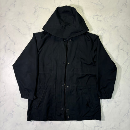 L.L.Bean Hooded Long Parka Jacket Black Women's M 90s