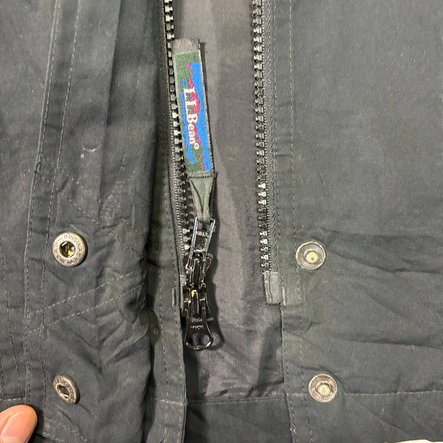 L.L.Bean Hooded Long Parka Jacket Black Women's M 90s