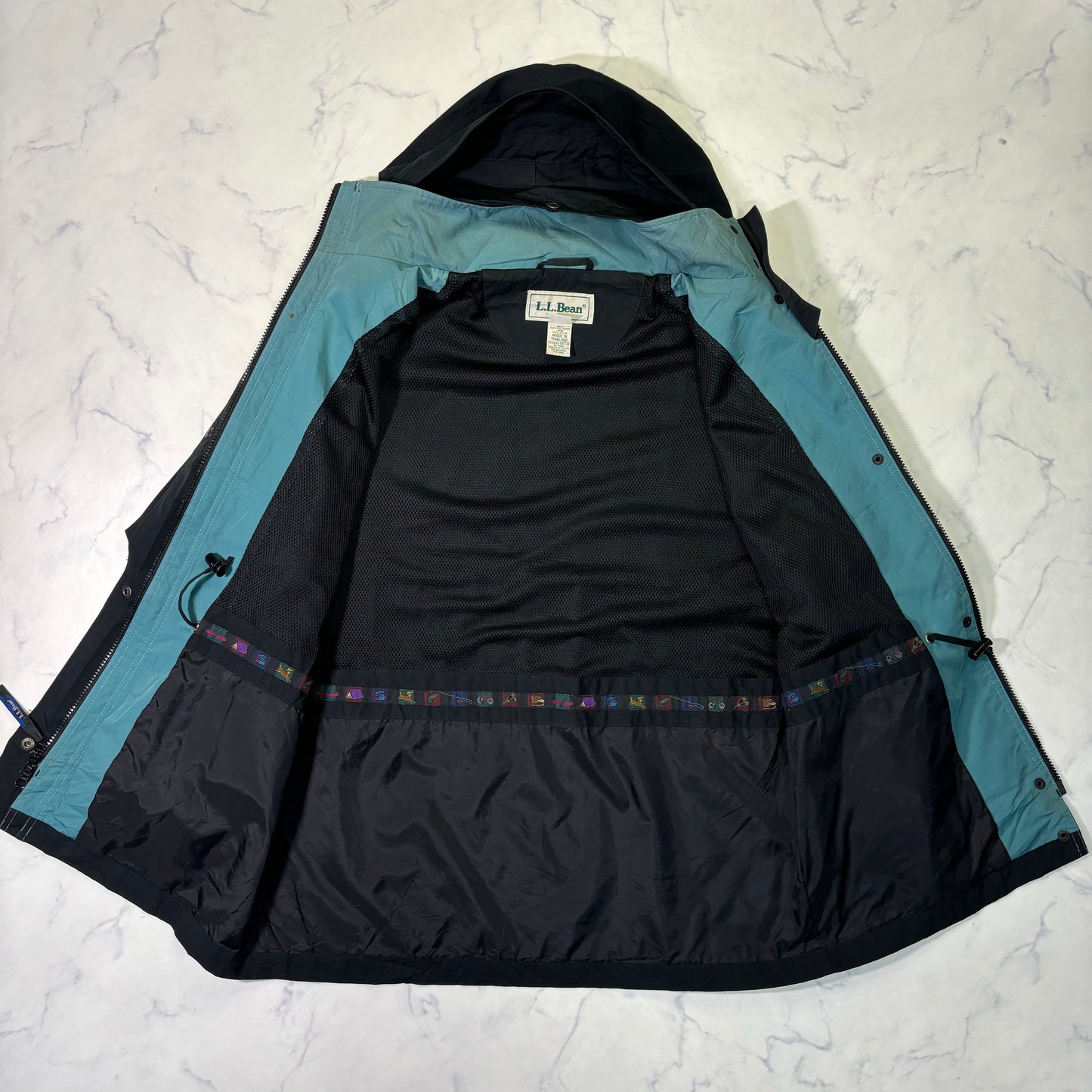 L.L.Bean Hooded Long Parka Jacket Black Women's M 90s
