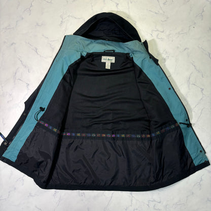 L.L.Bean Hooded Long Parka Jacket Black Women's M 90s
