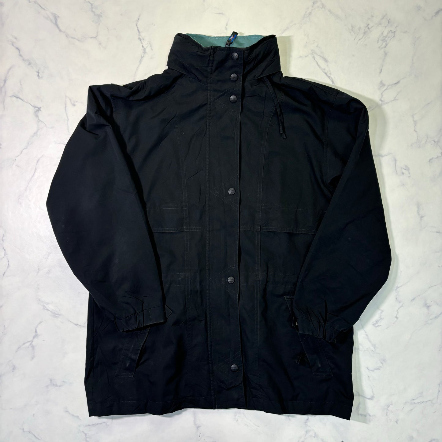 L.L.Bean Hooded Long Parka Jacket Black Women's M 90s