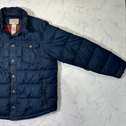 L.L.Bean Down Shirt Jacket Navy L