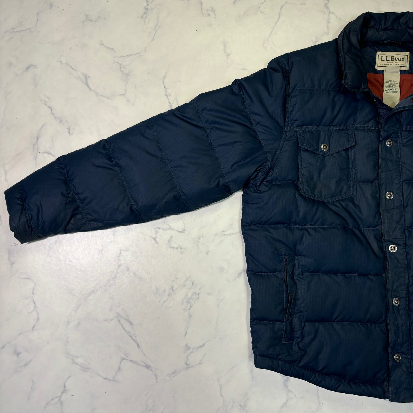 L.L.Bean Down Shirt Jacket Navy L