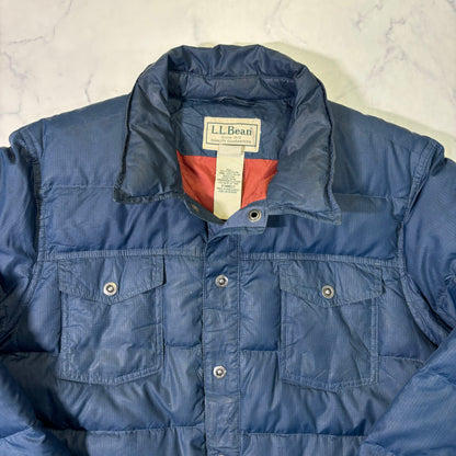 L.L.Bean Down Shirt Jacket Navy L