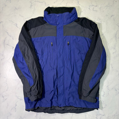 L.L.Bean Colorblock Mountain Jacket Blue Gray L 90s