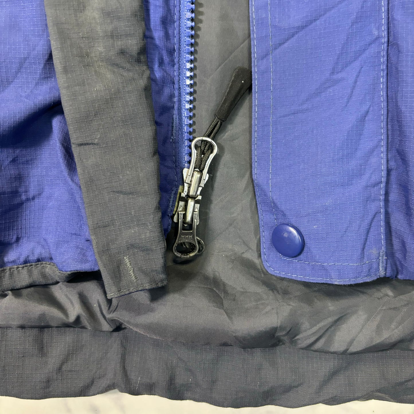 L.L.Bean Colorblock Mountain Jacket Blue Gray L 90s