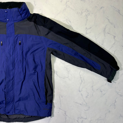 L.L.Bean Colorblock Mountain Jacket Blue Gray L 90s