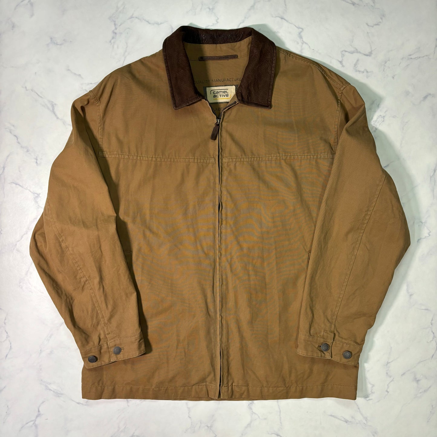 Camel Active Leather Collar Jacket Beige Duck　