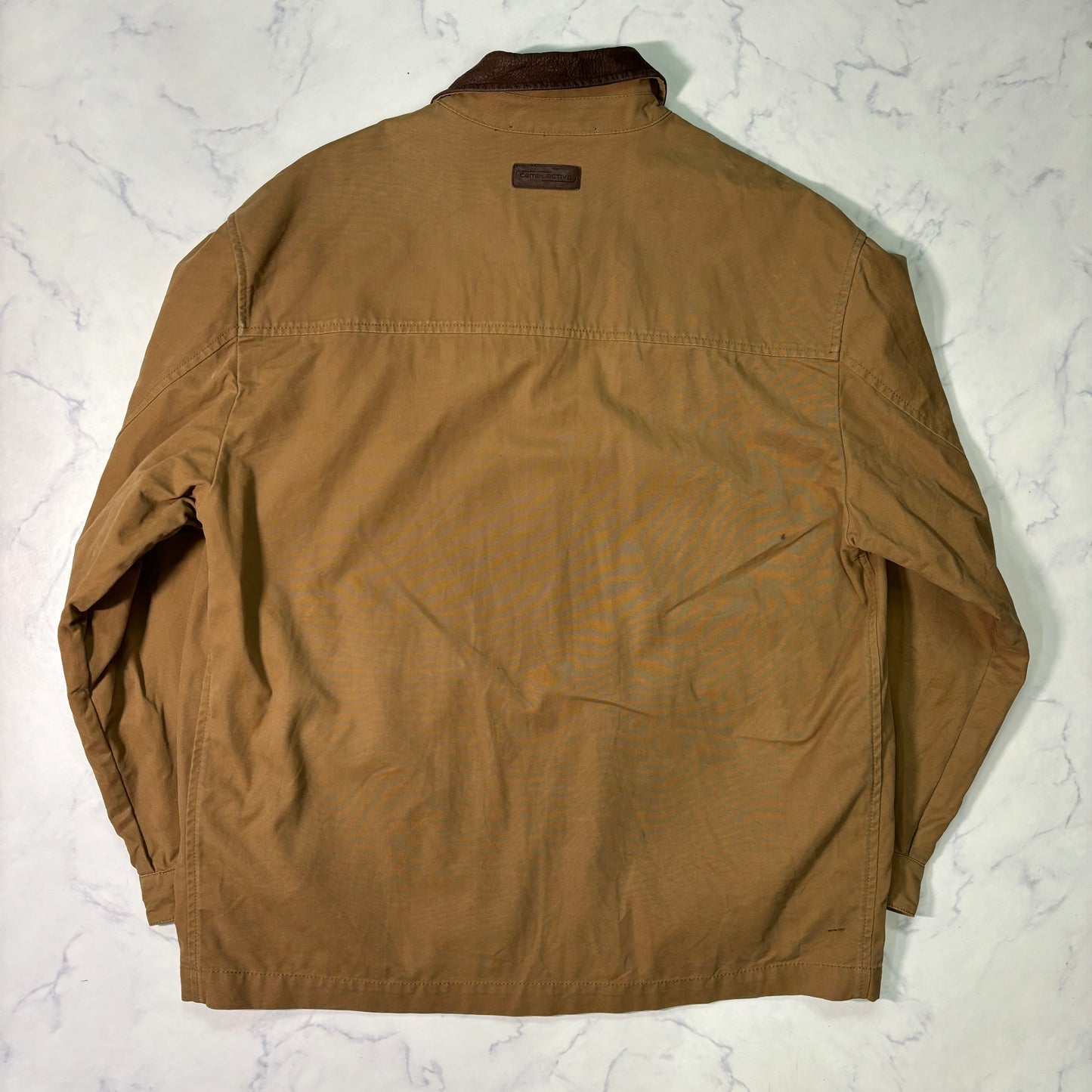 Camel Active Leather Collar Jacket Beige Duck　