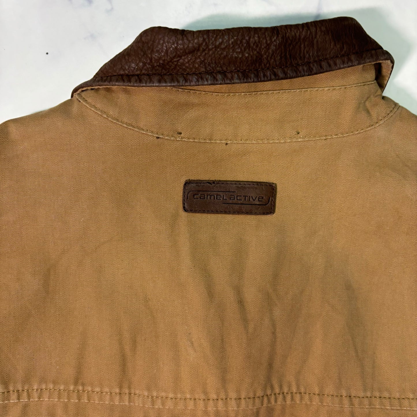 Camel Active Leather Collar Jacket Beige Duck　