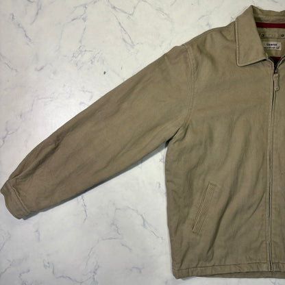 Beige Swing Top Jacket Red Lining Zip Up