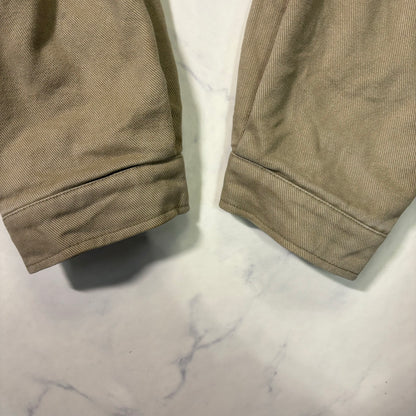 Beige Swing Top Jacket Red Lining Zip Up