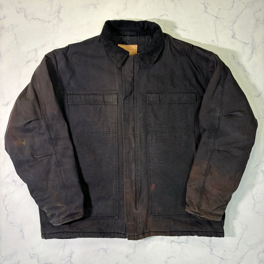 Schmidt Duck Distressed Work Jacket Faded Black 2XL