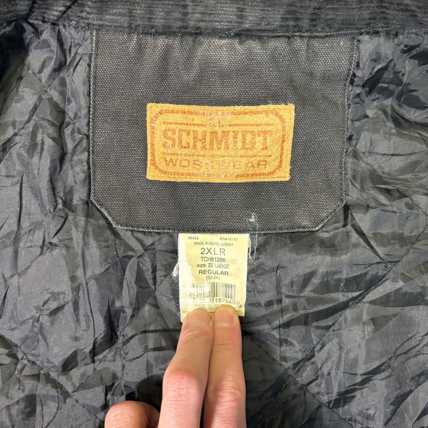 Schmidt Duck Distressed Work Jacket Faded Black 2XL