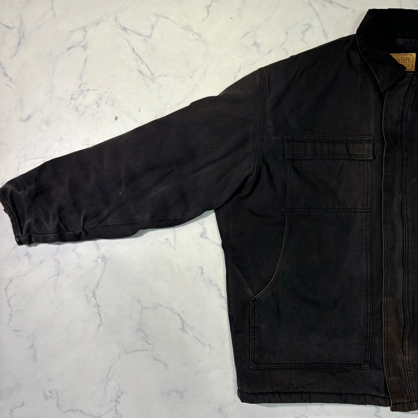 Schmidt Duck Distressed Work Jacket Faded Black 2XL