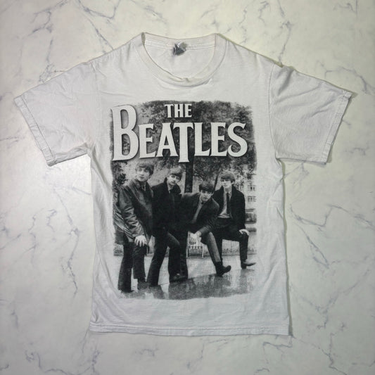 The Beatles White Photo Band T-Shirt